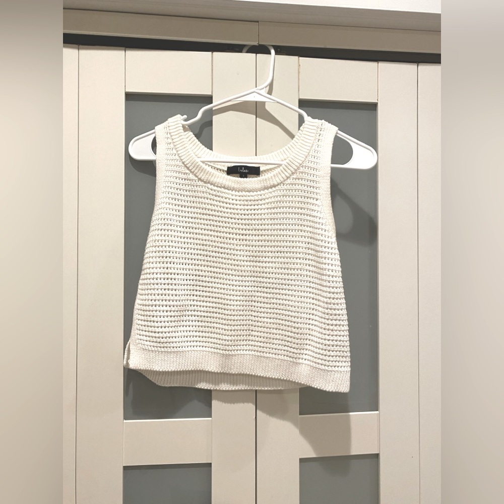 Lulus White Knit Crop - S
